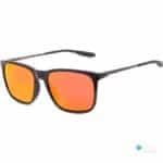 Under Armour Square Sunglasses UA RELIANCE for Men | Glossy Black Frame , Orange/Red Lens
