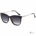 Women's Large Cat-Eyeglasses with Polarized Gradient Sun Clip-On