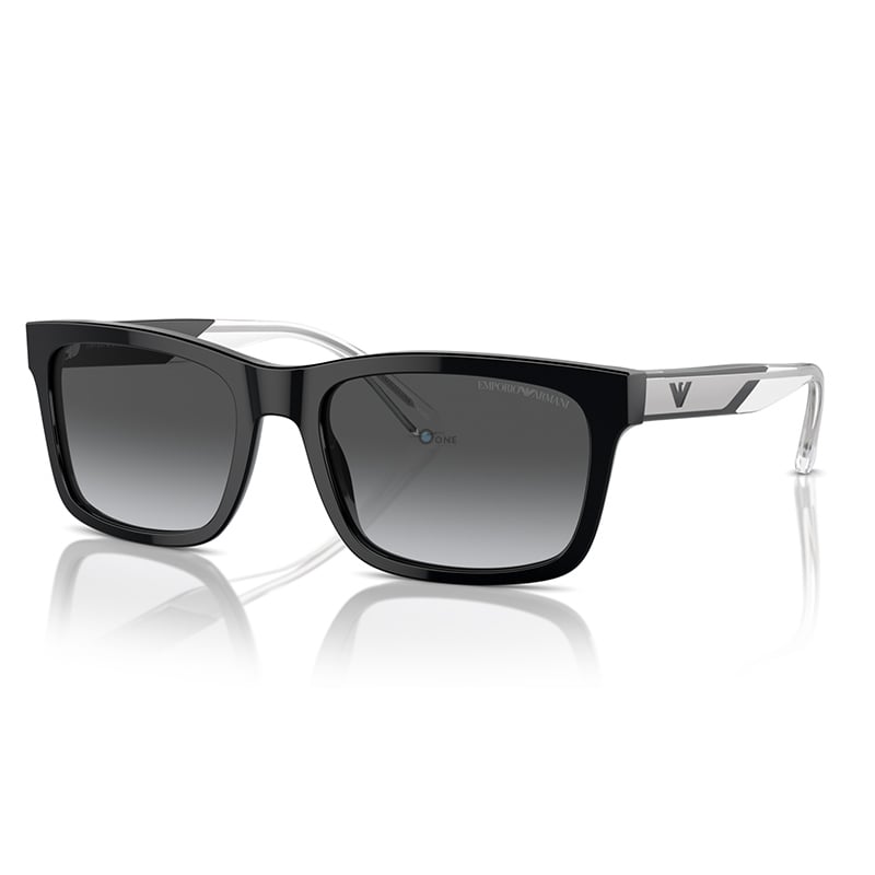 Emporio Armani Sunglasses EA4224 Shiny Black Frame, Polarized Dark Grey Lens