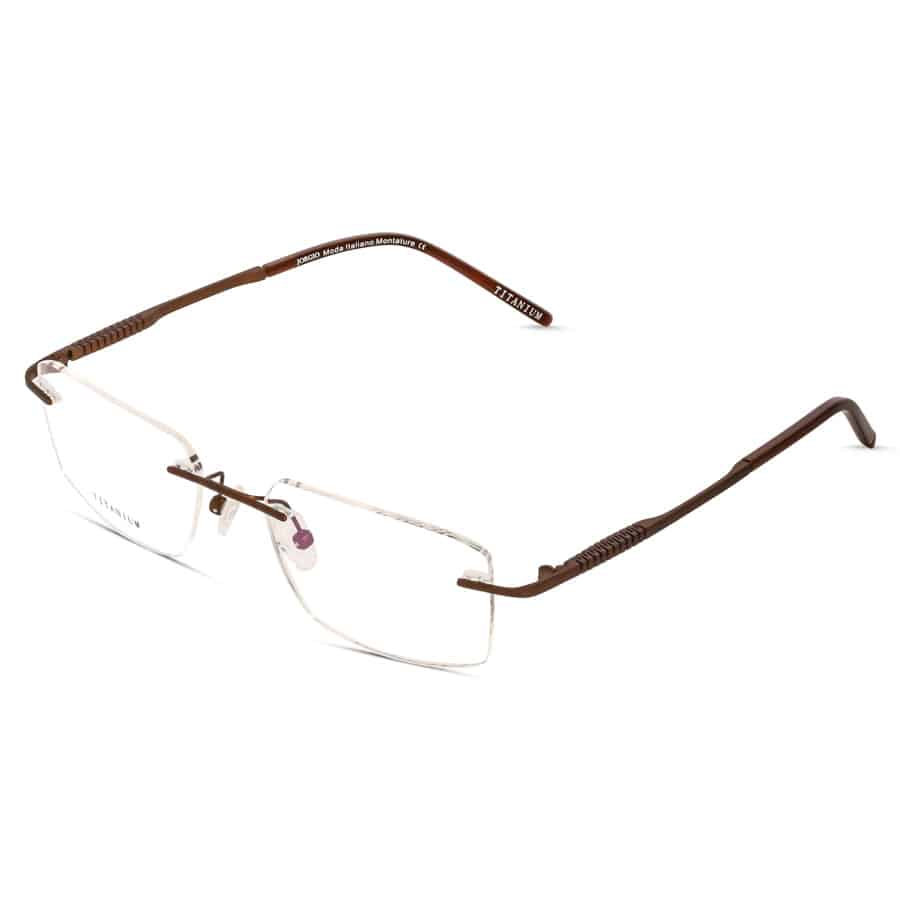 men's titanium rimless glasses