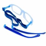 Kids hybrid glasses with strap and flexible arms
