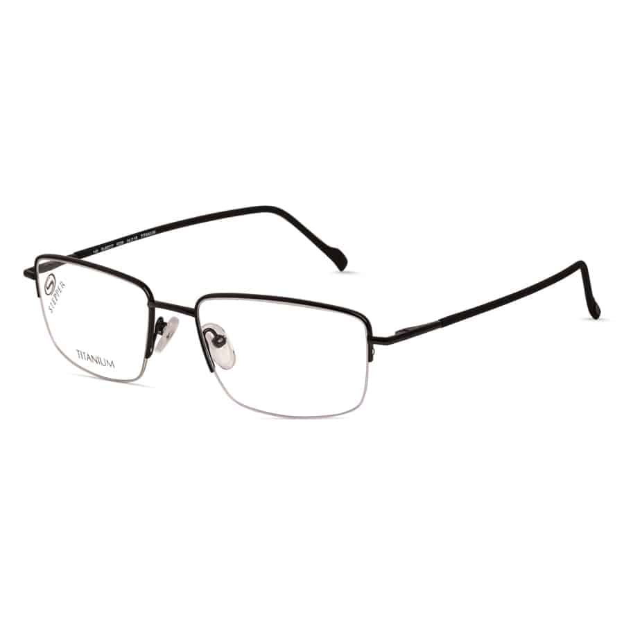 stepper titanium men's half-rim glasses
