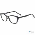 Women's Stylish Bold Cat-Eyeglasses Glossy Black