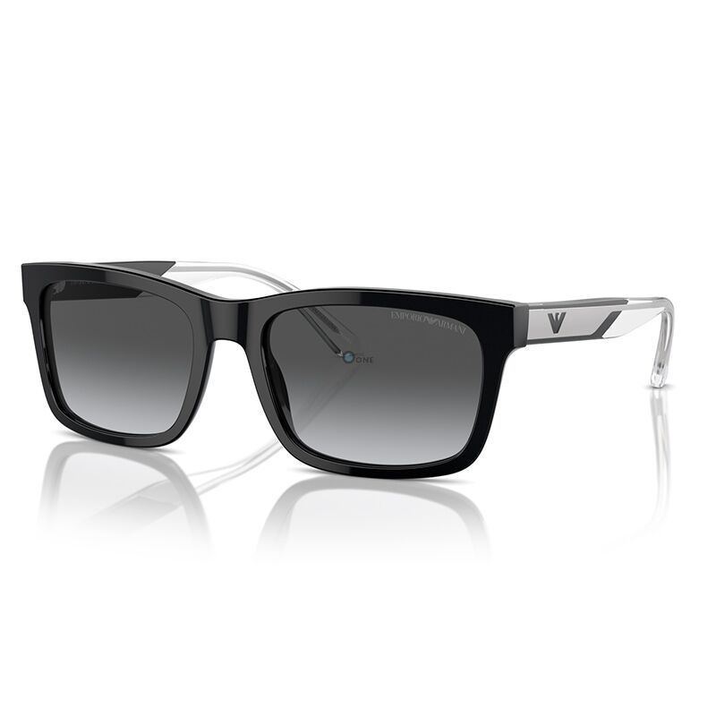 Emporio Armani Sunglasses EA4224 Shiny Black Frame, Polarized Dark Grey Lens