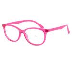 Lightweight Transparent Raspberry Pink Cat-Eyeglasses 48mm for Kids 8-9 years