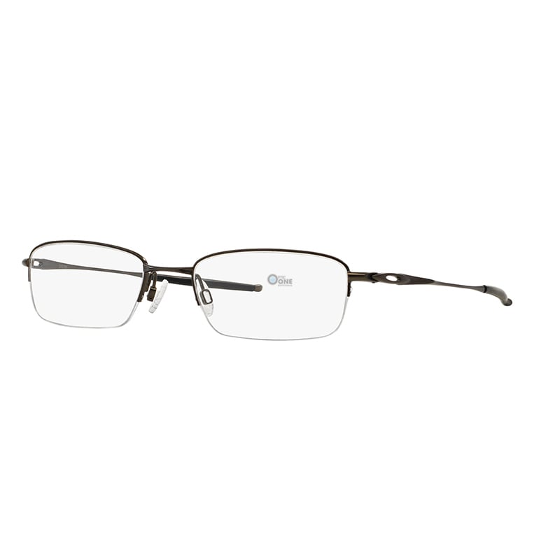 Oakley Top Spinner OX3133 Narrow Metal Half-Rim Glasses 53mm Pewter